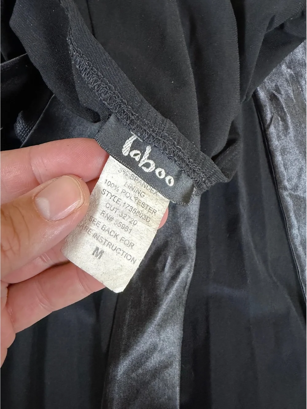 Vintage Y2K Taboo Black Clubwear Dress - Ruched Rhinestone Halter Size M